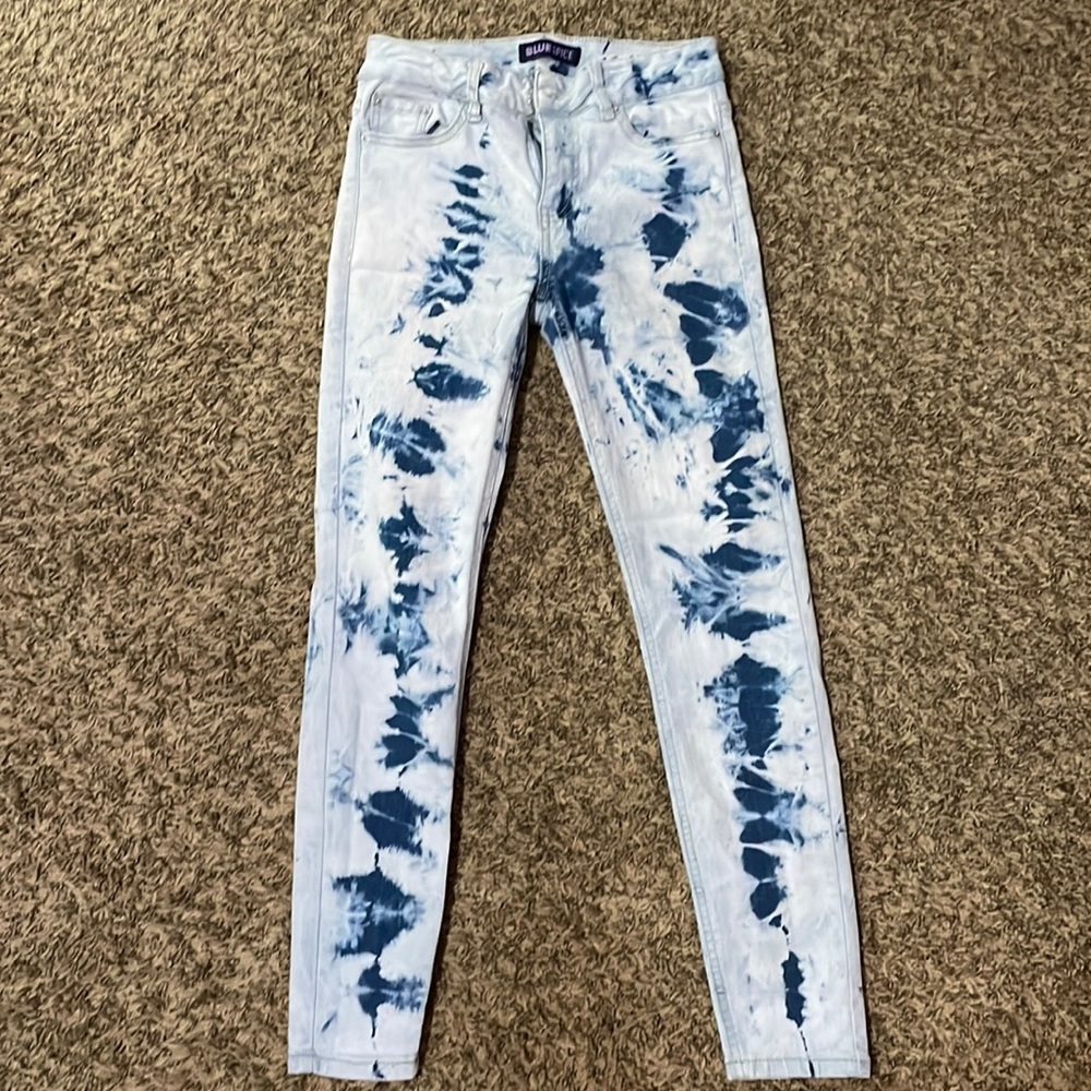 Bluespice tye dye wash straight leg pants